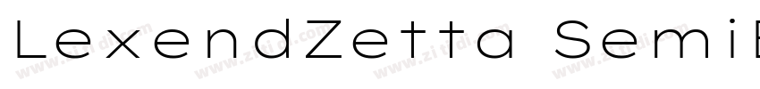 LexendZetta SemiBold字体转换